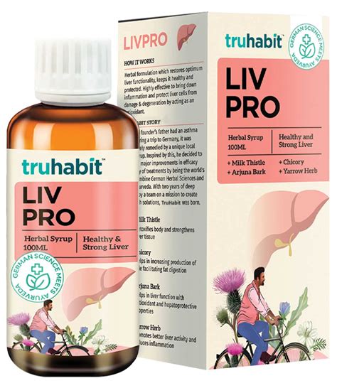 TruHabit Livpro Milk Thistle Liver Detox-Herbal Liver Tonic Syrup ...