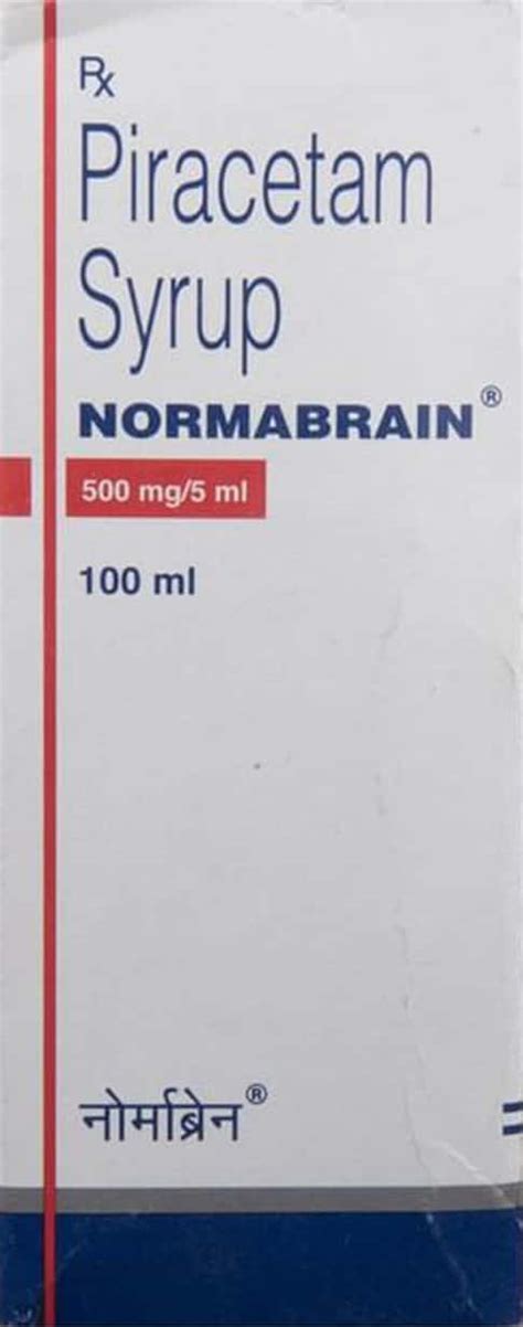 Normabrain 500 MG Syrup (100): Uses, Side Effects, Price & Dosage ...
