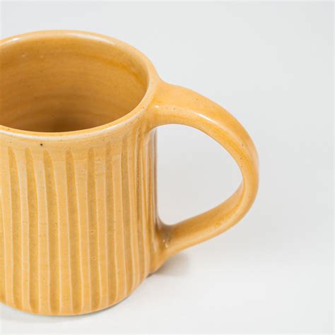 Fluted Mug | 270 ml | Solid Yellow – Lagavi