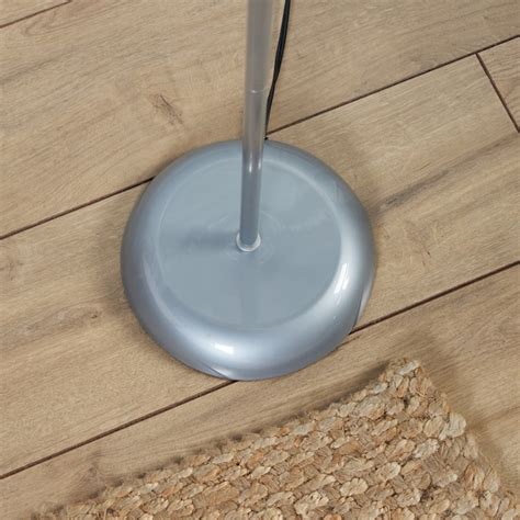 allen + roth Stanton 71-in Grey metallic Torchiere Floor Lamp with ...