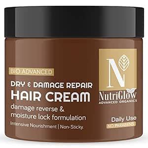 Buy NutriGlow Dry & Damage Repair Hair Cream for Daily Use, Non-Sticky ...