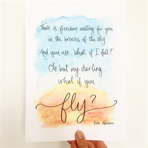 What If I Fall Oh but My Darling What If You Fly?, Motivational Quote ...