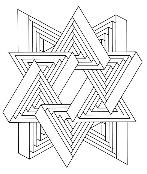 Geometric Coloring Pages - Coloring Pages For Kids And Adults