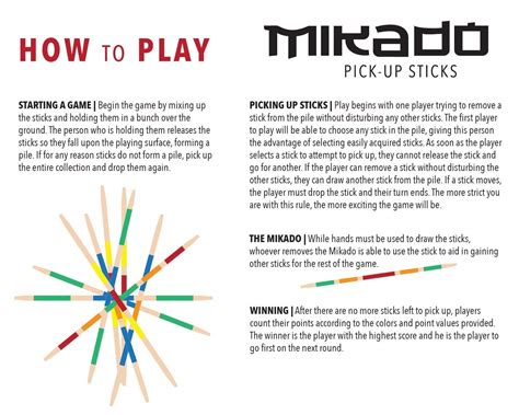 Pick Up Sticks Rules