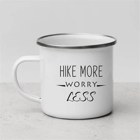 Buy Hike More Worry Less Printed Steel Enamel Mug 350 ml – Durable ...