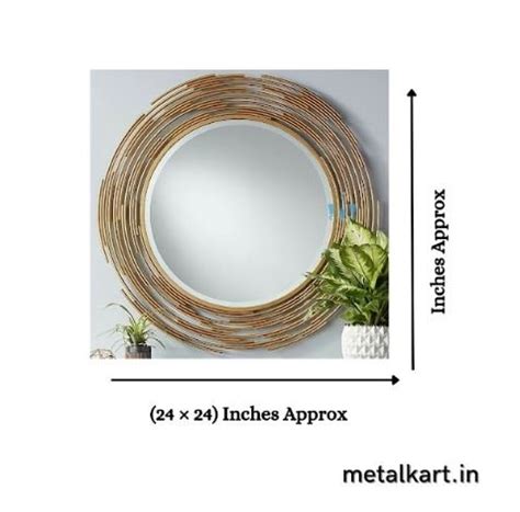 Wire Dream catcher Wall Mirror (24 x 24 Inches) - Punam Metalcrafts