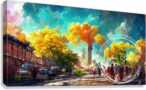 VISUALSKETCHES Wall Painting for Living Room 8x16 Inch Hand Art ...