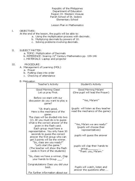 Image result for Maths Lesson Plan