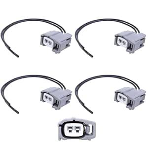 HiSport Fuel Injector Connectors Socket Plugs with Pigtail Harness ...