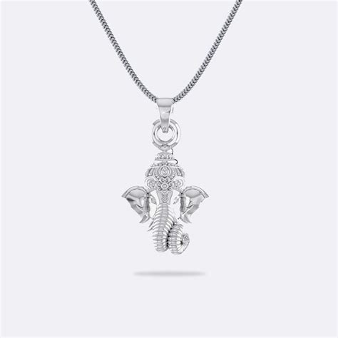 Lord Ganesha Silver Pendant for Men and Women – Prabhubhakti