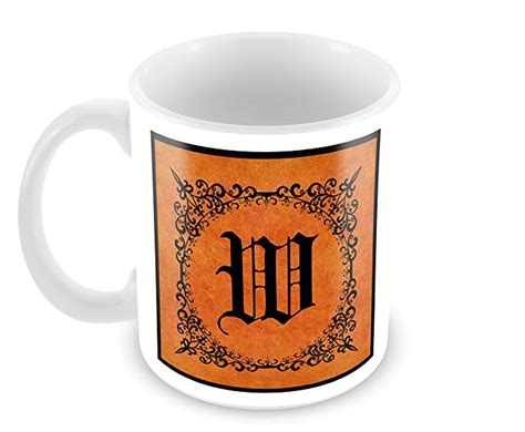 Buy Creative Alphabet 'W' Orange Designer Ceramic Coffee Mug ...