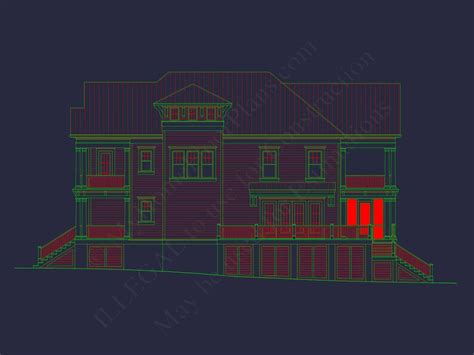 Victorian house plan with 2,850 heated sq. ft., 2 stories, 4 bedrooms