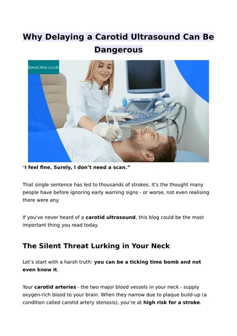 PPT - Why Delaying a Carotid Ultrasound Can Be Dangerous PowerPoint Presentation - ID:14143725