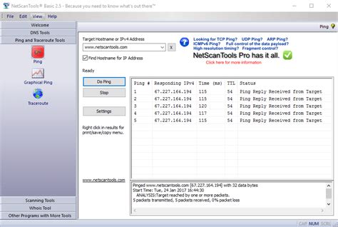 NetScanTools 的图像结果