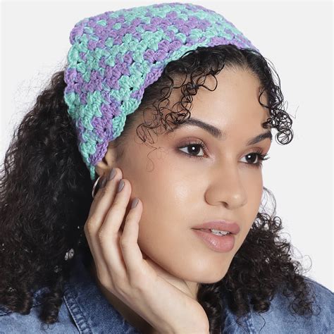 Crochet Bandana - Purple Green - 10066 – Magic Needles