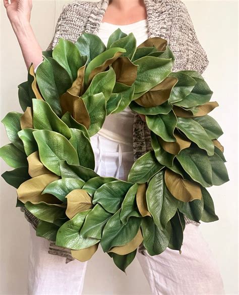 Extra Full Magnolia Leaf Wreath: Southern Charm Greenery - Etsy