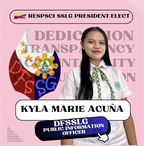 Congratulations to Kyla Marie Acuña, President-elect of the RESPSCI ...