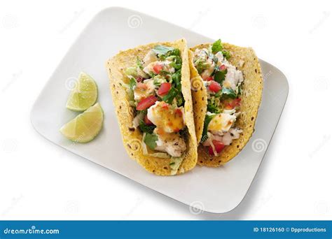 Tacos De Los Mariscos - Aislado Foto de archivo - Imagen de comida ...
