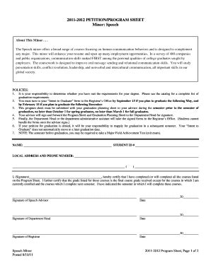 Fillable Online coloradomesa The Speech minor offers a broad range of ...