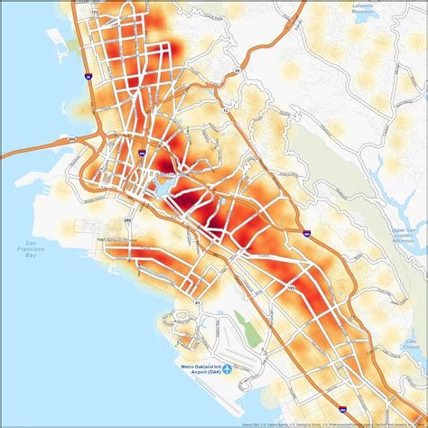 Oakland California On A Map Editable Oakland, CA City Map