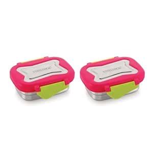 Buy STEELLOCK Smart Stainless Steel Tiffin Lunch Box 2pc Set for Kids ...