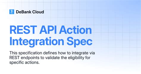 REST API Action Integration Spec | DeBank Cloud