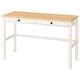 HEMNES desk with 2 drawers, white stain/light brown, 120x47 cm (471 ...