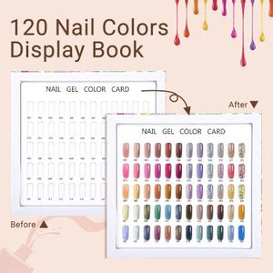 RUBY FACE 120 Nail Colors Chart Display, Nail Polish Organizer Swatches ...