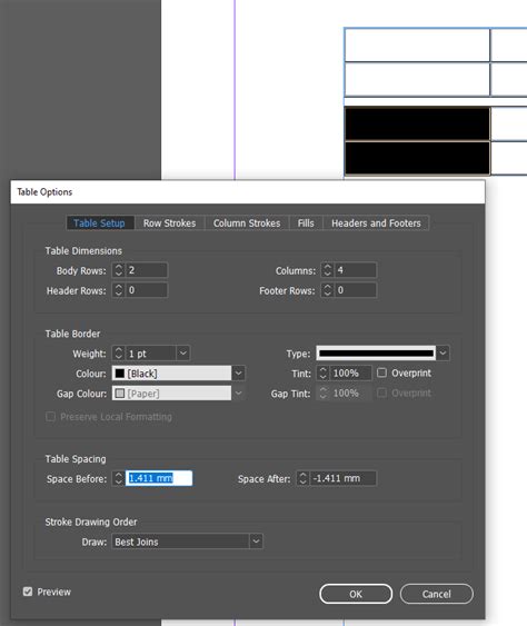 Image result for InDesign Table Summary for Accessibility