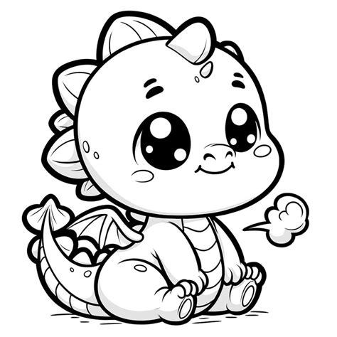Baby Dragon Coloring Pages For Kids
