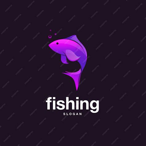 Fish design with purple gradient color | Premium Vector