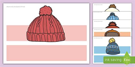 Winter Hats Role-Play Headbands - EYFS/KS1 - Twinkl