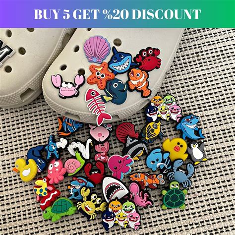 Underwater Animal Croc Charm, Jibbitz for Crocs Nemo Croc Charms, Sea ...