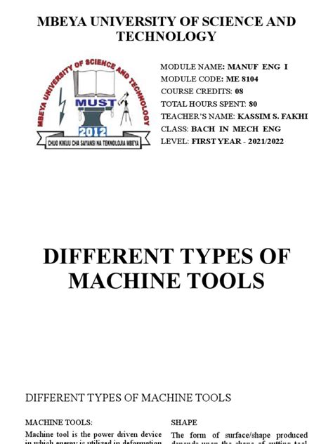 Machine Tools Example 的图像结果