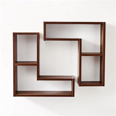 Buy Taurus Set of 2 Inset Wall Shelves - Brown from Home Centre at just ...