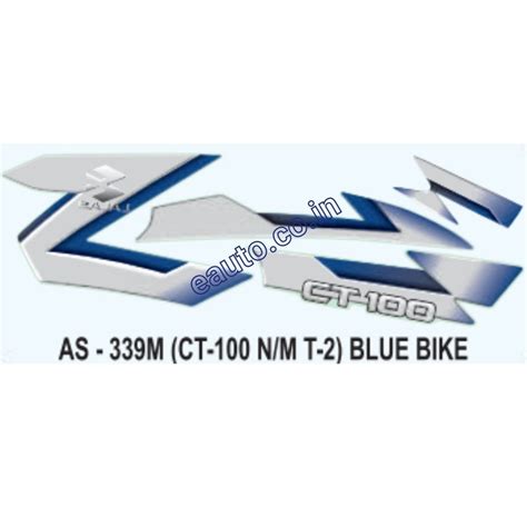 Graphics Sticker Set for Bajaj CT 100 | Type 2 | New Model | Blue Vehi