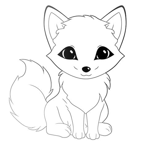 Arctic Fox Coloring Page