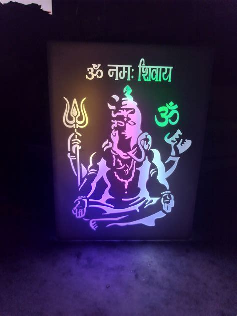 Om Namah Shivaya LED Wall Frame – Multicolor Light Shiva Decor – SAI ...