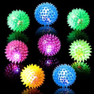SKP Chew Playing Rubber Ball Toy (Led Spiked Ball, Pack of 1) Rubber ...