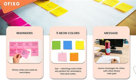 OFIXO 400 Sheets (5 Mix Colors * 80 Sheets Each Color) Fluorescent ...