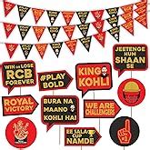 Party Propz RCB Ipl Theme Decoration- 50 Pcs in 5 Strings Royal ...