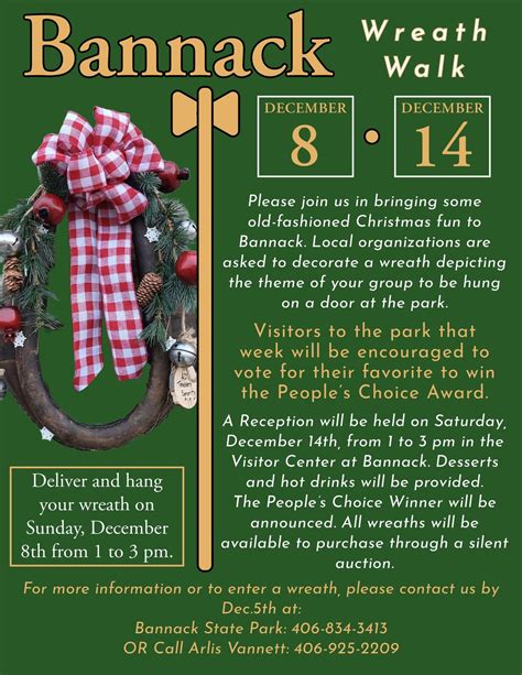 Annual Christmas Wreath Walk, Bannack State Historic Park, Dillon, 8 ...