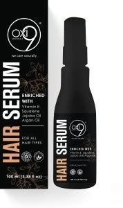 Oxi9 Hair Serum enriched with Vitamin E, Squalene, Jojoba Oil, Argan ...
