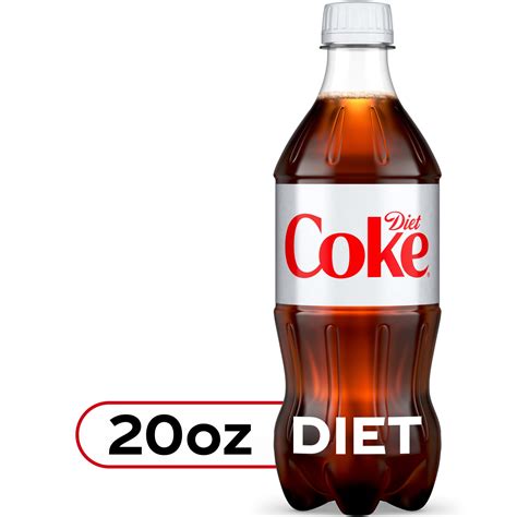 Diet Coke No-Sugar No-Calorie Refreshing Soda, 20 fl oz Bottle ...