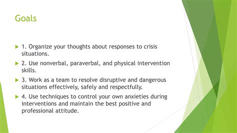 Nonviolent crisis intervention training program | PPTX