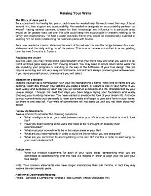 Fillable Online Raising Your Walls Fax Email Print - pdfFiller