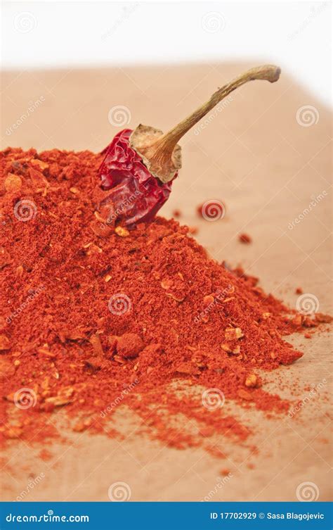Ground cayenne, red pepper stock image. Image of spicy - 17702929