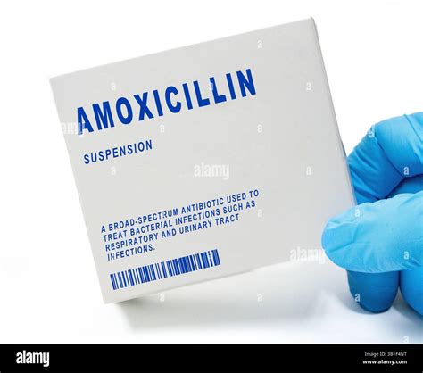 Amoxicillin suspension. A broad-spectrum antibiotic used to treat bacterial infections such as ...