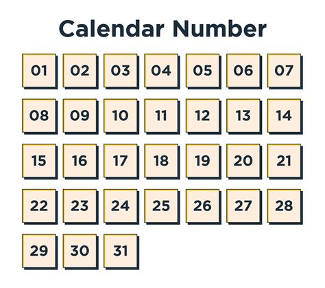 Free Printable Calendar Numbers 1 31 Pdf Printable Word Searches ...