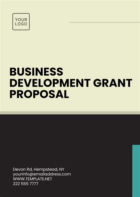Free Business Development Grant Proposal Template to Edit Online